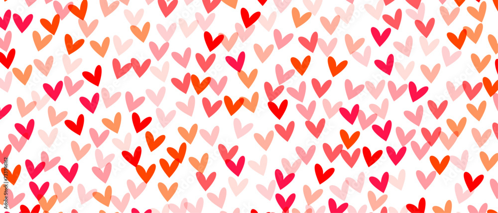soft, watercolor-like spread of hearts in pastel soft, watercolor-like spread of hearts in pastel