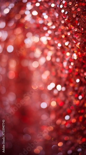 Red and white blurred bokeh lights background