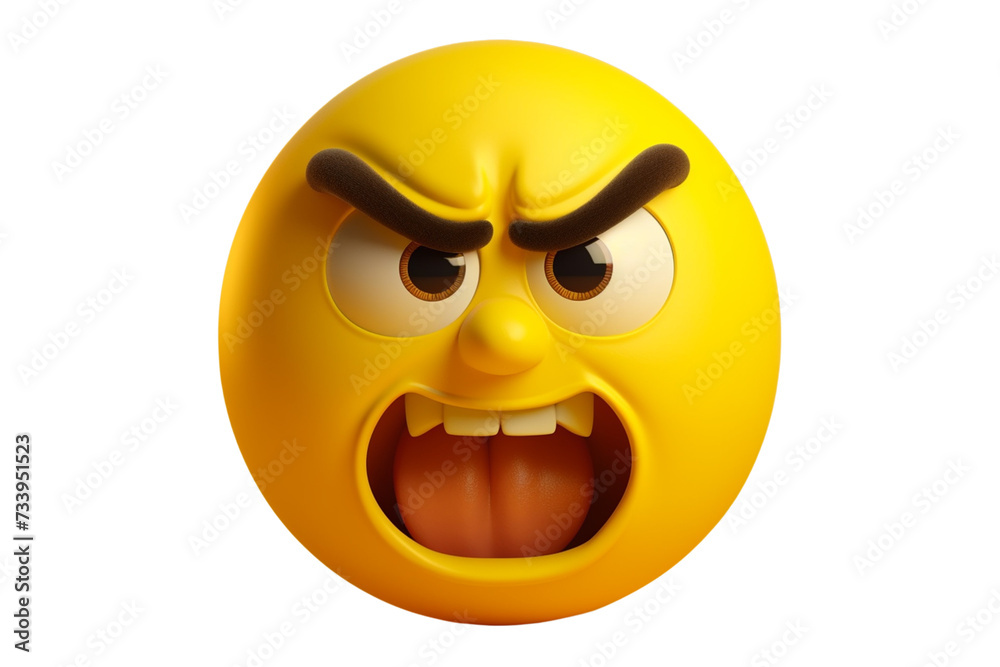 Angry emoticon transparent background PNG image