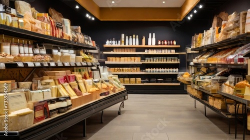 Wallpaper Mural Shopping cart filled with gourmet cheeses and charcuterie Torontodigital.ca