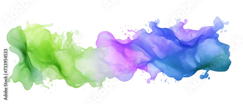 Abstract colors colorful color painting illustration - watercolor splashes  isolated on transparent background PNG