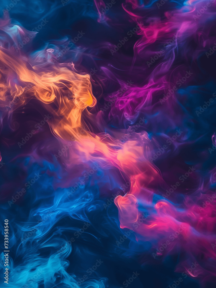 Fototapeta premium Abstract Swirls of Colorful Smoke