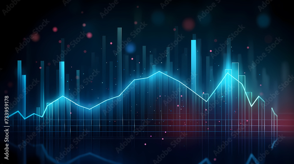 Stock market information technology concept illustration, illustration that can be used to analyze financial statements