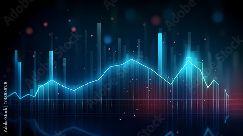 Stock market information technology concept illustration, illustration that can be used to analyze financial statements