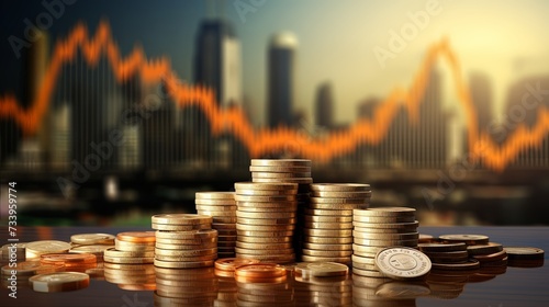 Indian rupee background, Stock market background with Indian rupee symbol, India Finance, Economic Background. 3d render