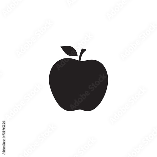 Apple food icon black vector background design.