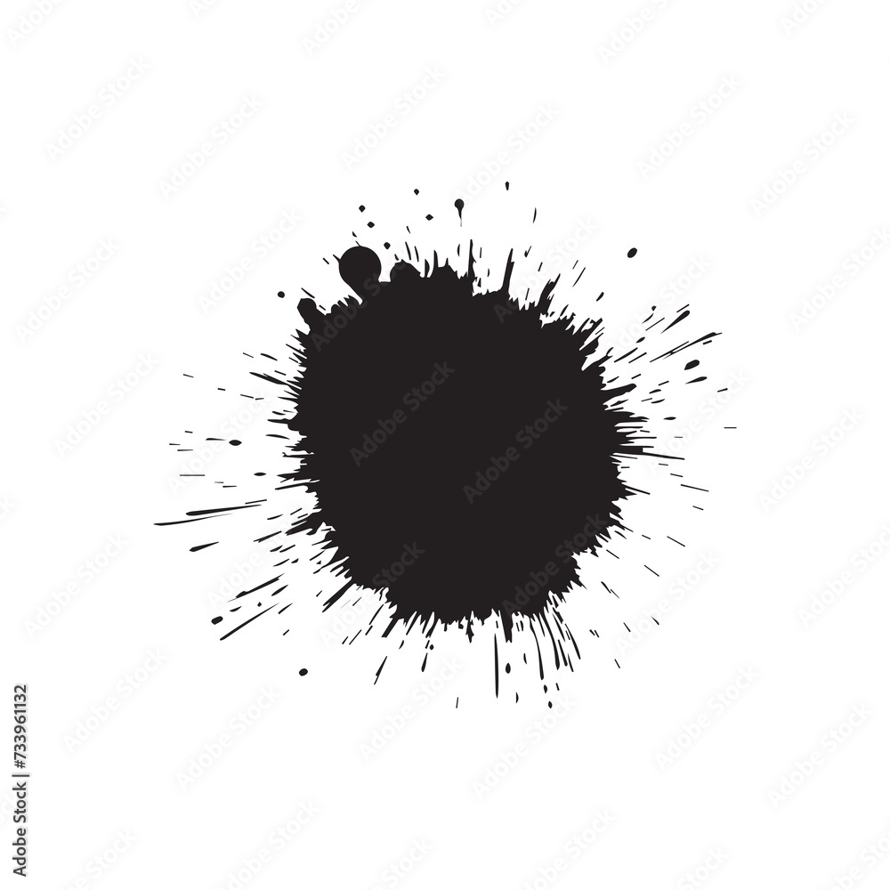 Brush circles round shape Stock black color design. Brush circles round shape Stock black color design.
