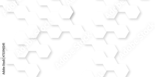 Abstract background with hexagonal geometric hexagon polygonal pattern background. 3d seamless bright white web cell and triangle abstract honeycomb background. white and gray backdrop wallpaper. 