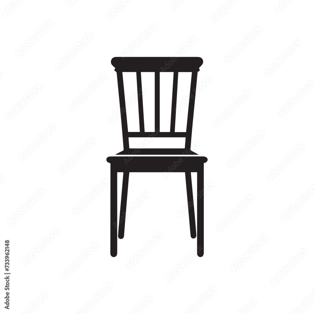 Chair icon. Vector illustration. Isolated on white background. Chair icon. Vector illustration. Isolated on white background.