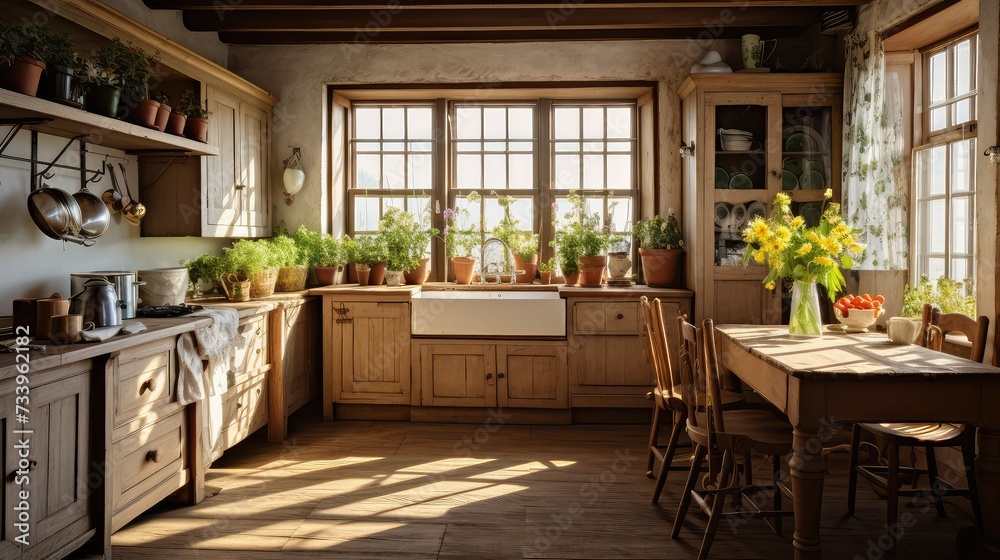 rustic farm house kitchen