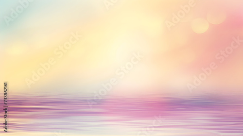 The surface of the water on a soft pastel background gives a feeling of calm.