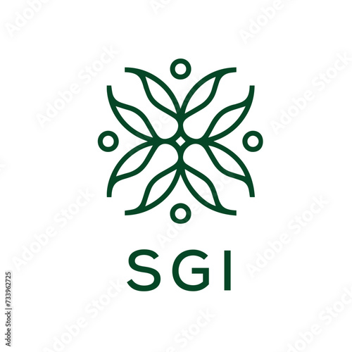 SGI logo design template vector. SGI Business abstract connection vector logo. SGI icon circle logotype. 