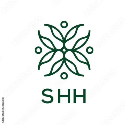 SHH  logo design template vector. SHH Business abstract connection vector logo. SHH icon circle logotype.
