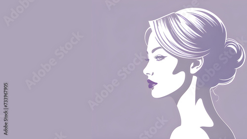 minimalist illustration portrait of a woman.