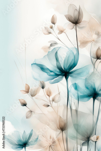 Art background with colourful feathers.