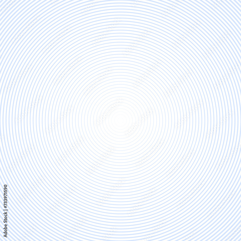 Blue white concentric circles pattern