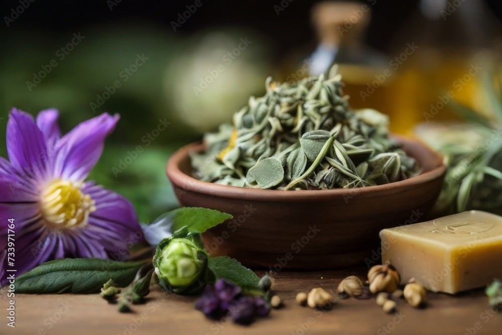 Botanical ingredients used in the production of natural cosmetic Botanical ingredients used in the production of natural cosmetic