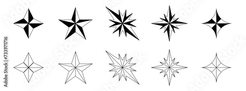 Star burst sticker vector set. Stars collection. Star icons.Star blank label  stickers emblem. Shine symbol illustration. Sun ray frames  quality signs  sale icon