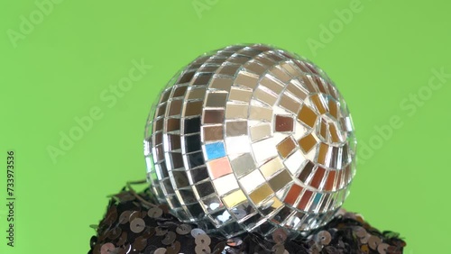 Disco ball against a simple background