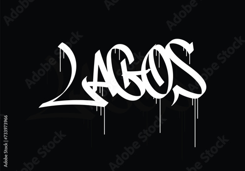 LAGOS city graffiti tag style