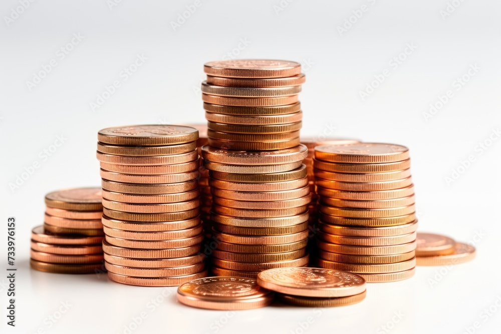 Set of gold coins in different positions. ai generated Set of gold coins in different positions. ai generated