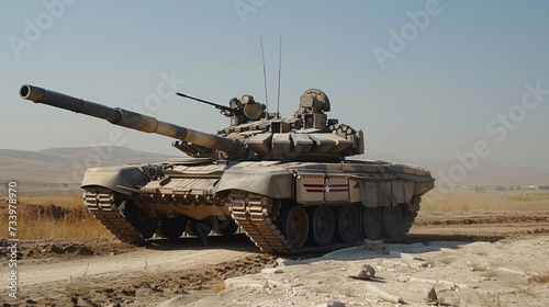 Russian battle tank in Syria, Afghanistan, wa