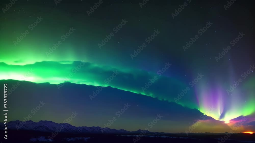 a spectacular display of a green and purple aurora borealis dancing across the night sky, A dramatic portrayal of the Southern Lights from space, AI Generated a spectacular display of a green and purple aurora borealis dancing across the night sky, A dramatic portrayal of the Southern Lights from space, AI Generated