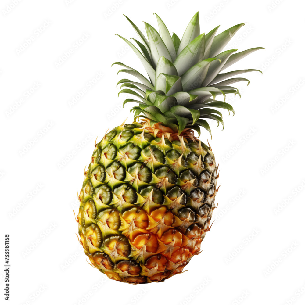 Fototapeta premium pineapple fruit on isolated transparent background
