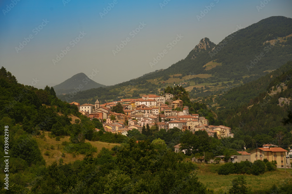 Carovilli, old town in Molise, Italy