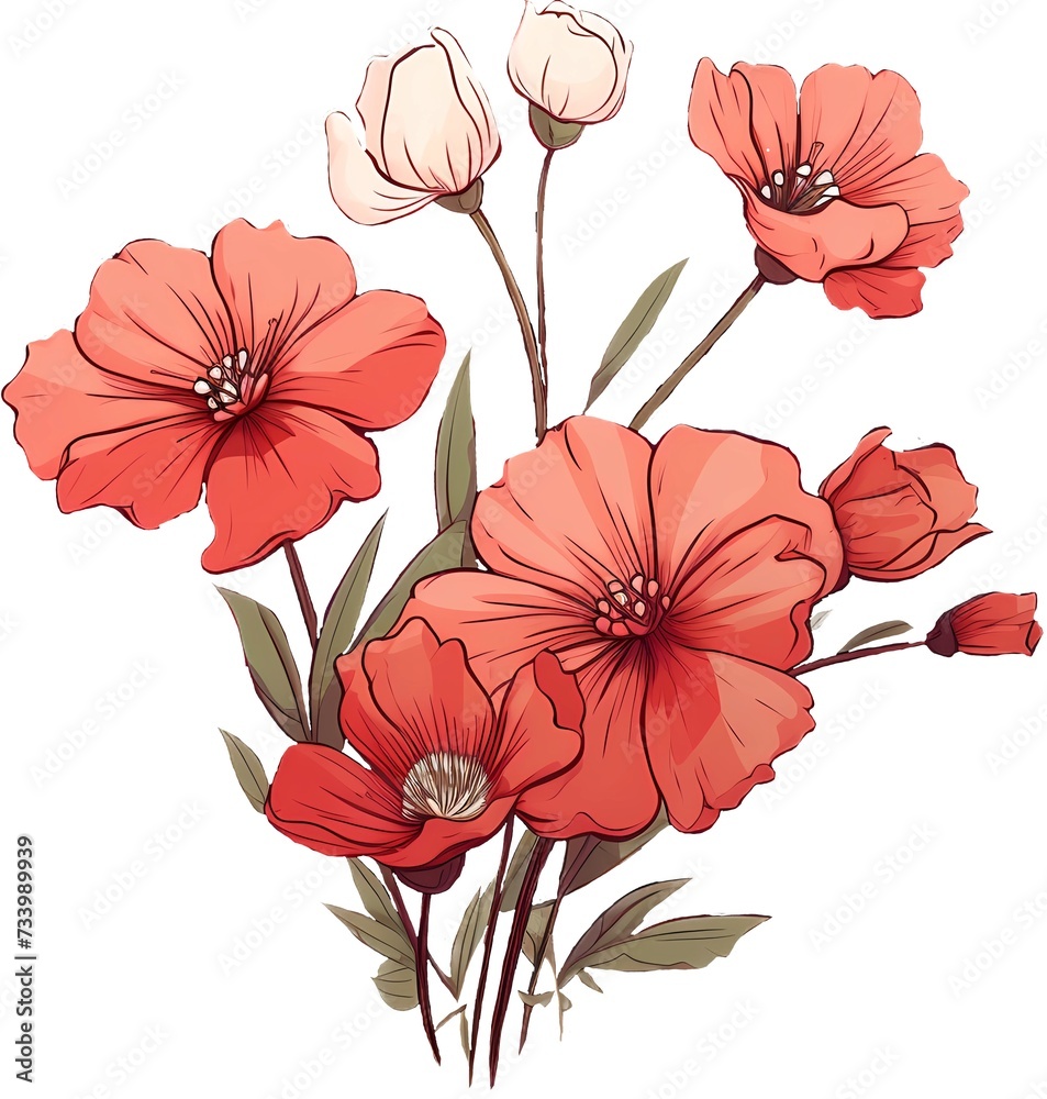 flowers illustration isolate flowers illustration isolate