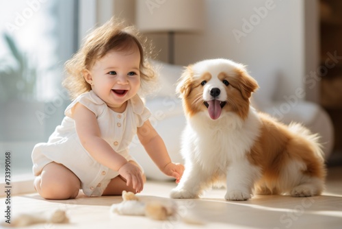 child and dog generative ai