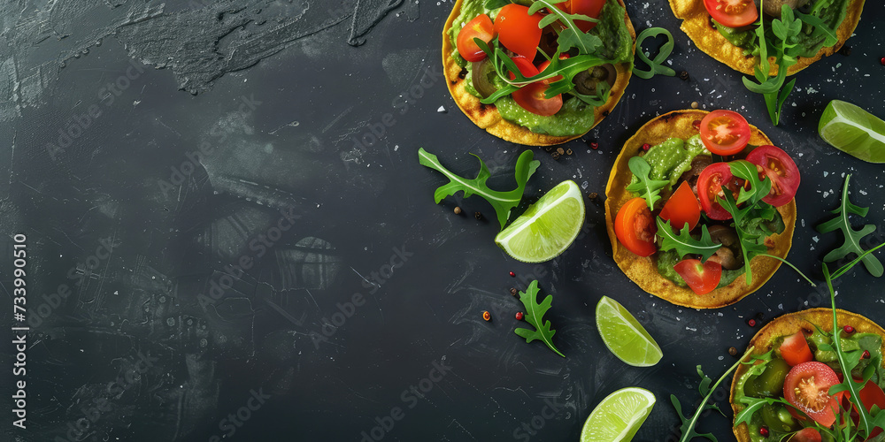 Fresh Tomato Salsa on Crispy Tostadas. Colorful tomato salsa topped with diced onion and cilantro on golden tostadas. Fresh Tomato Salsa on Crispy Tostadas. Colorful tomato salsa topped with diced onion and cilantro on golden tostadas.