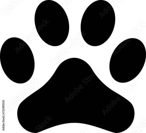 Cat paw vector symbol, icon.