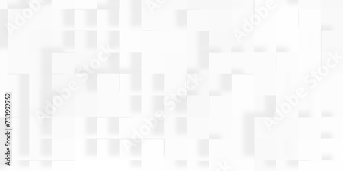 Paper square white Background with modern seamless lines  Abstract seamless and modern random shifted white scaled cube boxes block  Embossed paper square white geometric pattern of 3d blocks pattern.