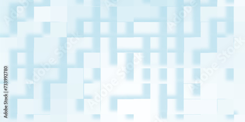 Abstract blue background of extrude style 3d blocks, Modern business concept geometric blue pattern with square shapes, Blue Blocks Wall with geometric pattern, gradient of abstract blue grid pattern. photo
