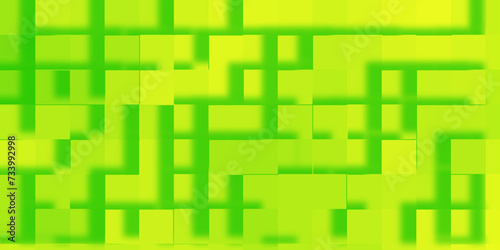 Abstract Green Squares geometric pattern on Green Background, extrude style 3D geometric abstract green background, Modern seamless Successful Technology Startup background with cubes.	
