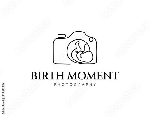 New Born Baby Pgotography Business Logo Design Template