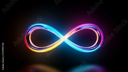 Glowing Infinity Symbol in Iridescent Colors
