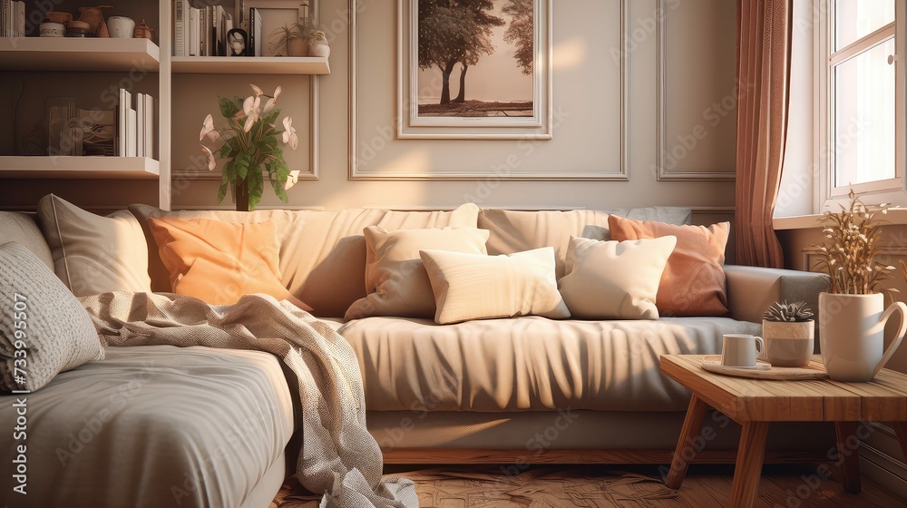 Fototapeta premium relaxing cozy interior home