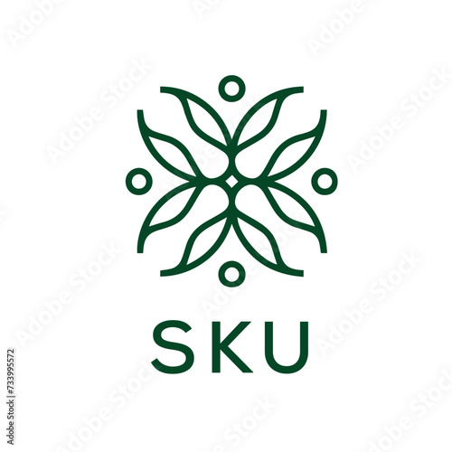SKU  logo design template vector. SKU Business abstract connection vector logo. SKU icon circle logotype.
