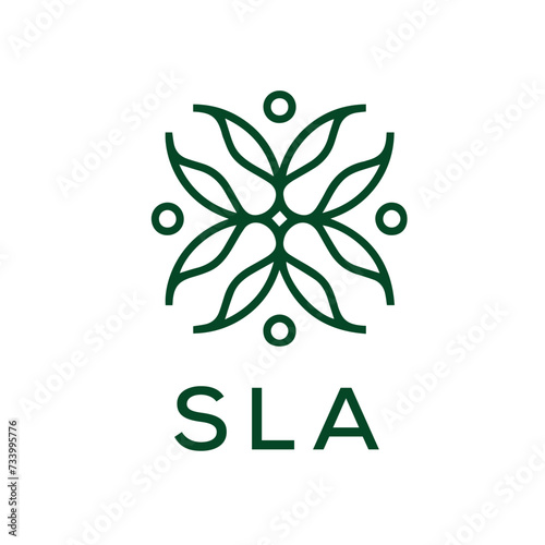 SLA  logo design template vector. SLA Business abstract connection vector logo. SLA icon circle logotype.
