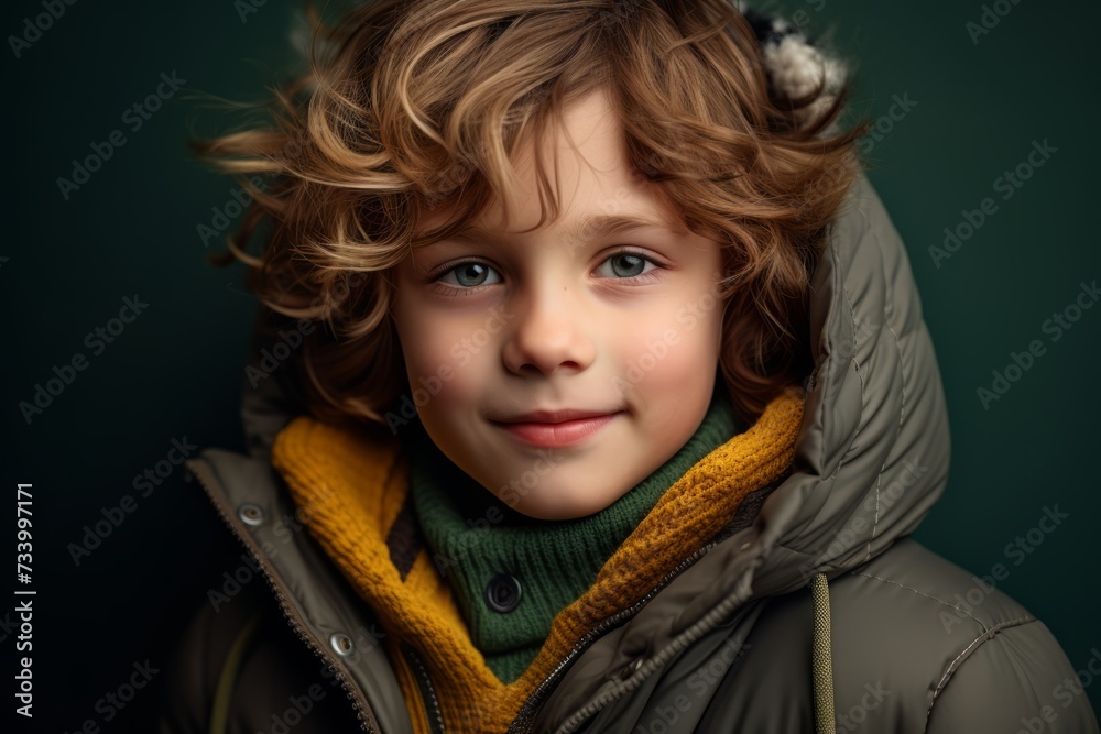 Portrait of a cute little boy in warm clothes. Children's fashion. Portrait of a cute little boy in warm clothes. Children's fashion.