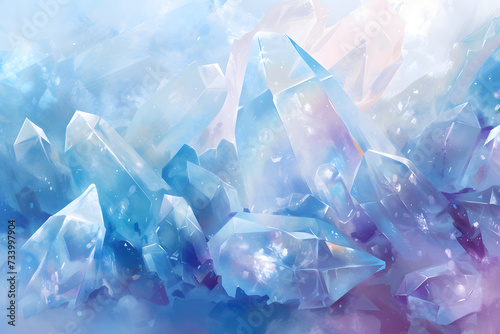 Glitzernde Schönheit: Magischer Hintergrund mit funkelnden Kristallen