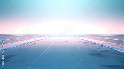 Wallpaper Mural Dark concrete floor background infinite horizon sky panoramic scene Torontodigital.ca