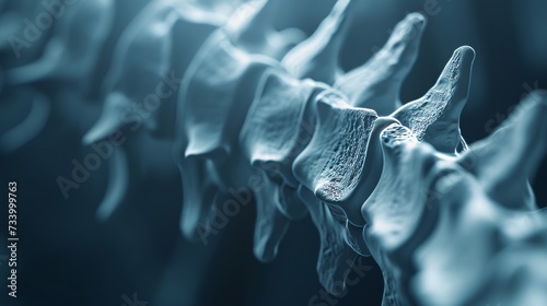 X-ray image of the spine anatomy and pathology. photo