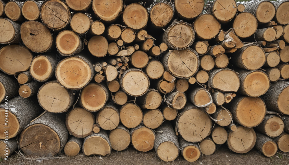 Log stack for campfire or fireplace, isolated on white background Log stack for campfire or fireplace, isolated on white background