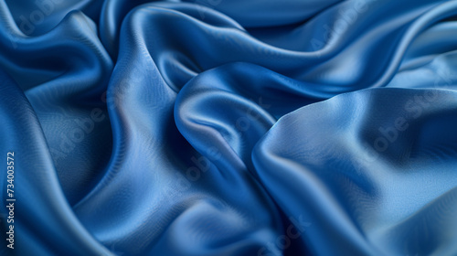 Enhance Your Designs with the Timeless Charm of Blue Satin Fabric, as It Drapes and Cascades in Delicate Waves, Infusing Your Artwork with a Sense of Refinement and Poise.