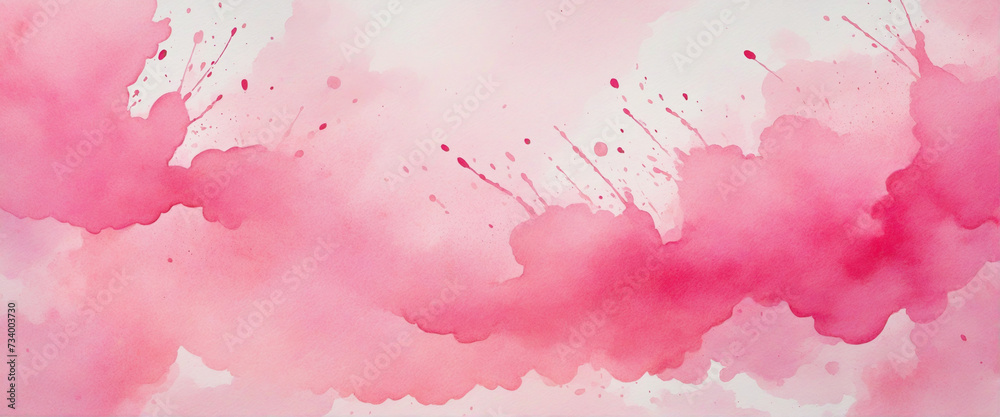Fantasy Pink Watercolor Splash Texture Background for Vintage Cards
