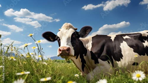 farm dairy cow isolated