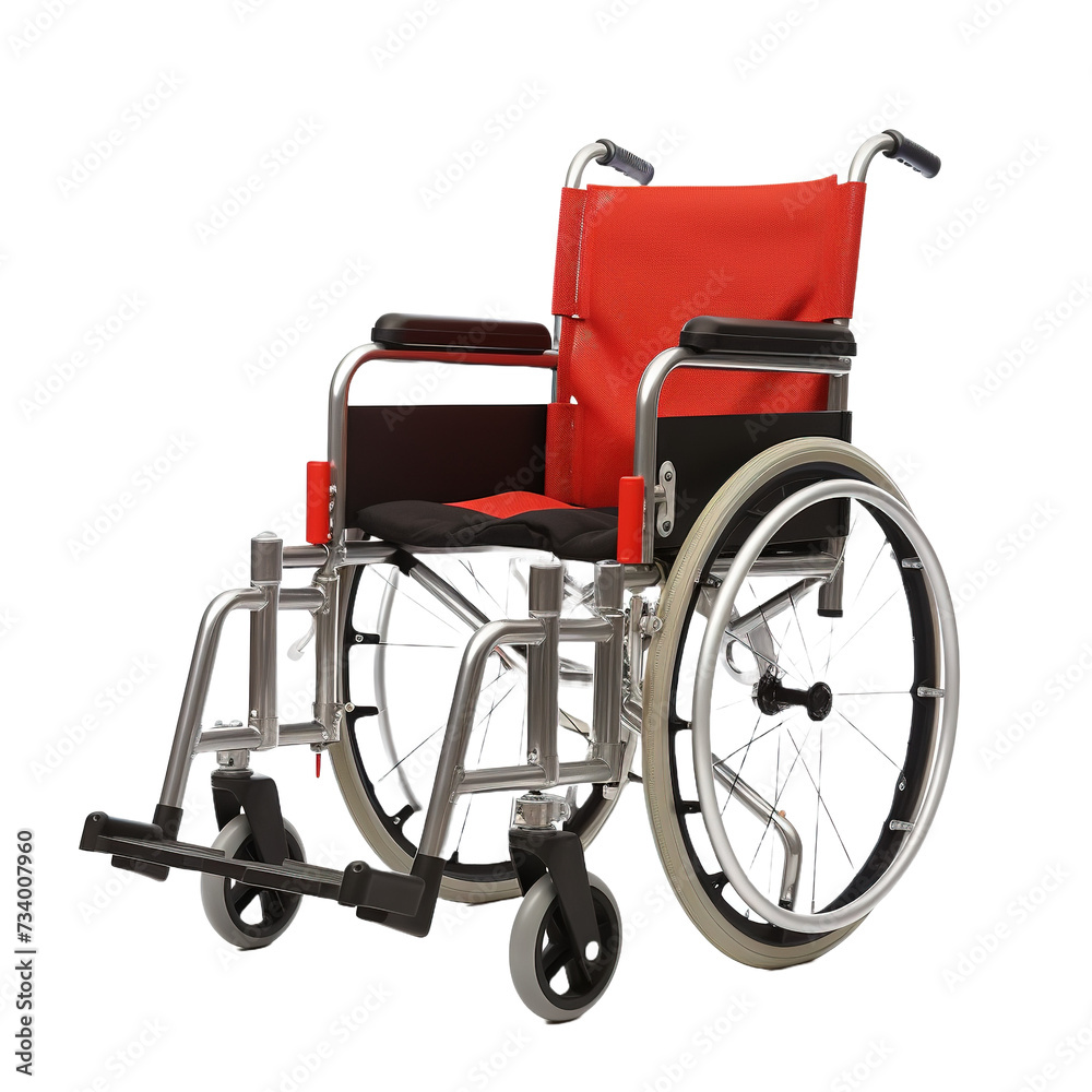 Wheelchair on white or transparent background